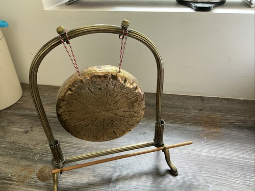 Brass gong - brass,