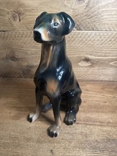 Vintage Dog Figure Figurine - Doberman Pinscher - 30cm Tall