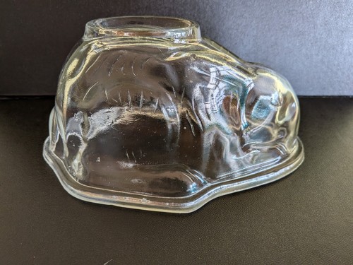 Vintage glass rabbit jelly - glass,