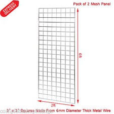 2x 6FT GRID MESH WALL PANEL