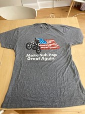 Sub Pop Make Sub Pop Great Again t shirt rare MAGA Trump spoof