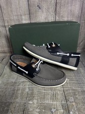 Barbour Capstan Boat Shoes size UK 8 Grey Nubuck Leather Slip On Shoes BNIB 8uk