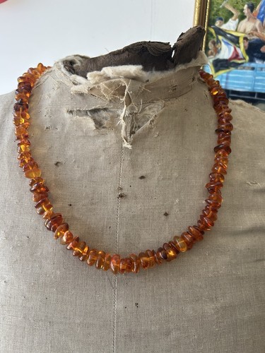 Vintage amber necklace baltic - amber,