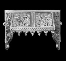 Antique Victorian / Edwardian Cast Iron Smoke Canopy / Hood Fireplace Opening