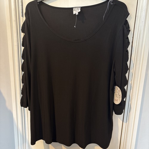 Black ladies long open sleeve