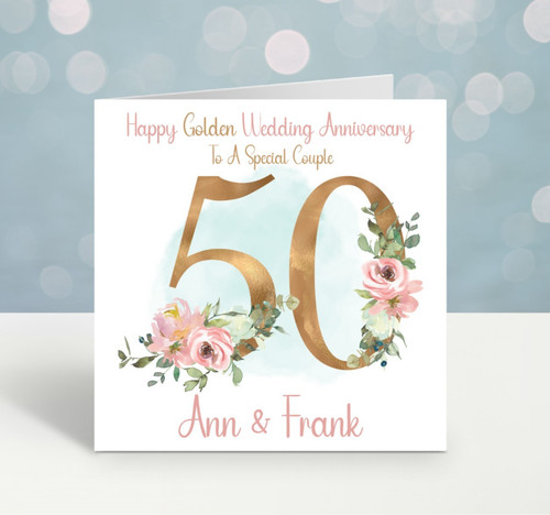 50th wedding anniversary card - 50th,
