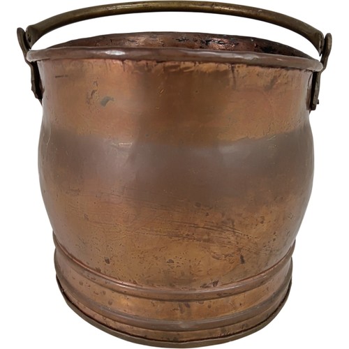 Vintage copper bucket pot - vintage,