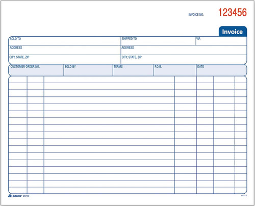 Carbonless invoice book - carbonless,
