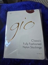 Gio Black Cherry Wine Point Heel 9.0 Fully Fashioned Stockings Ltd Edtion New