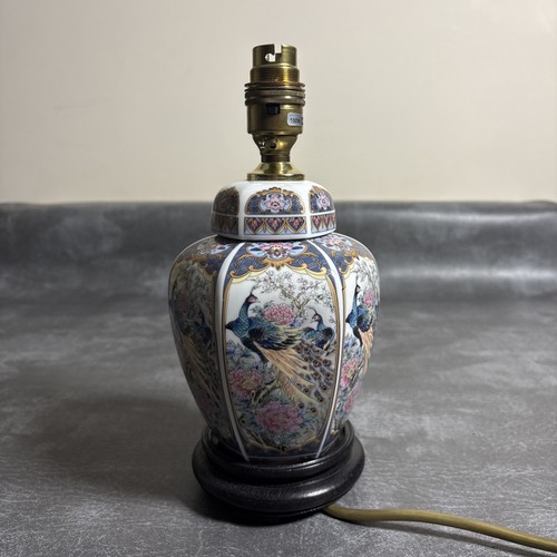 Oriental ceramic table lamp - oriental,