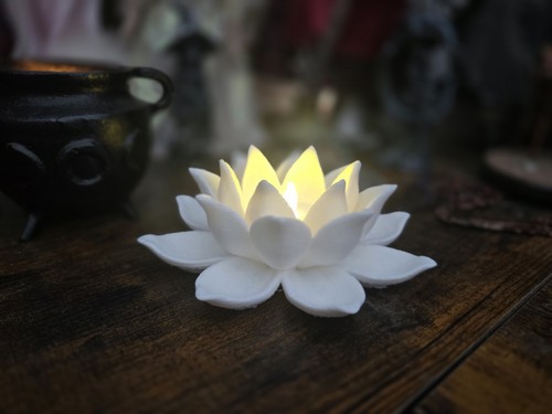 Lotus flower tealight holder - lotus,