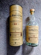 The Balvenie Caribbean Cask 14 yr old malt whisky Empty Bottle Presentation Tin