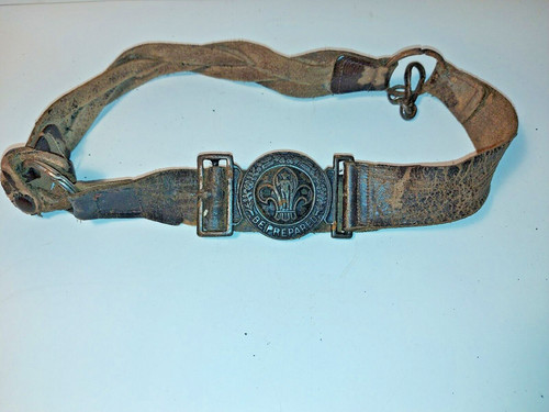 Boy scout leather belt early - boy,
