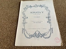 MLF16 SHEET MUSIC - SONATA V FOR FLUTE & BASS - J B LOEILLET