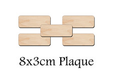 Wooden rectangle shape 8x3cm - wooden,