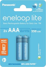 2x New Panasonic Eneloop Lite