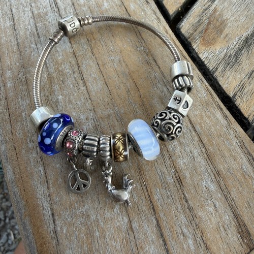 Pandora silver bracelet - silver, with