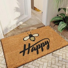 Qingbei Rina Outdoor Door Mat,60x90cm Heavy Duty Coir Front Door Mat Outside Non