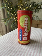 Vintage McVities Digestive Circular Cylinder Biscuit Tin Tube