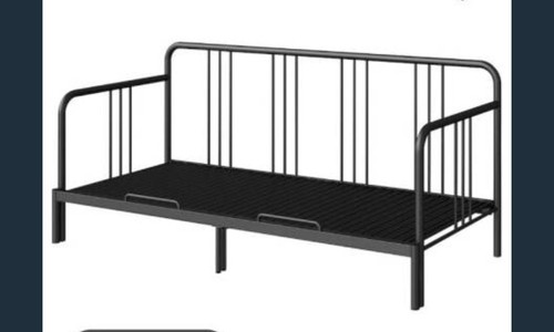 Ikea black metal bedframe - ikea,