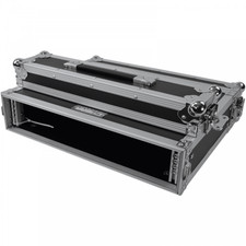 Cobra Short Flight Case 2u Shallow With Fixings Laminated Ply Construction