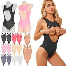 UK Women's Sheer Extreme Bikinis Swimwear Stripper Open Bra Crotchless G-String