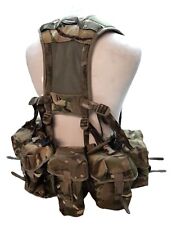 Airborne Army Webbing British Assault Camo Belt Yoke & Assorted Pouches (5)