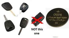 PEUGEOT 307 206 PARTNER 107 406 106 REMOTE KEY FOB BATTERIES CR2016