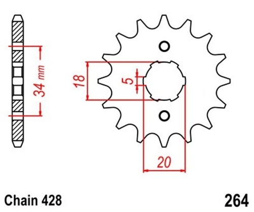 Sprocket 17t pitch 428 - 428, honda