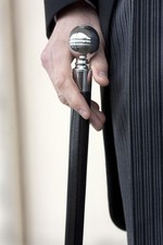 Silver Top Walking Cane by