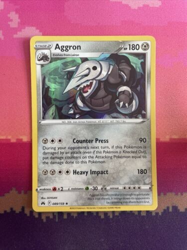 Pokemon card aggron - aggron, crown