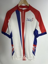 Tour of Britain Cycling Jersey Vintage | Men's | White/Blue/Red | 2XL | Rare