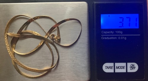 14k gold herringbone - , 18”