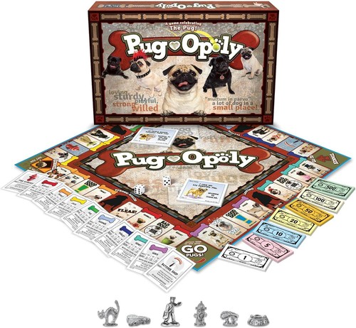 Pug opoly board game - board, dog