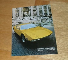 Detomaso Pantera Brochure Flyer 1971 - US Market