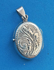 Vintage Silver Tone Oval