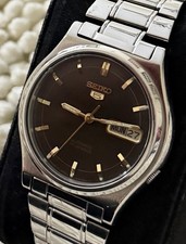 Seiko 5 Automatic 7009 Men’s Watch Black Dial 17 Jewels Vintage Japan Made