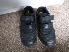 Clarks Boys Jack Nano Black Leather School Shoes Size 12.5E