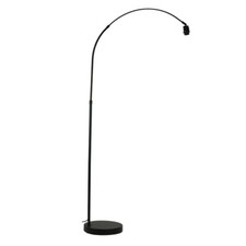 Black metal floor lamp - metal,