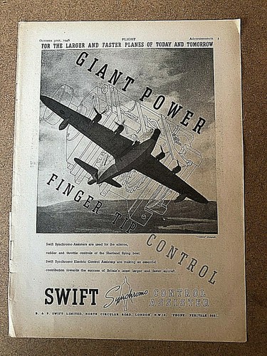 1946 aircraft advert swift - 1946,