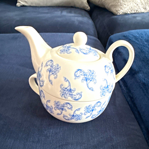 Tea for one ceramic teapot - tea,