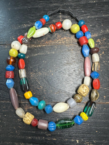 Colorful dzi glass beads - colorful,
