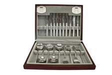 34 Pcs VINERS 'Love Story' Stainless Steel CANTEEN CUTLERY Set In Case -M30