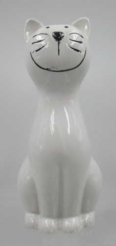 White ceramic cat - ceramic,
