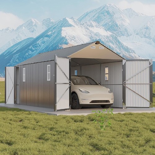 Metal carport enclosed - metal, ,10x20