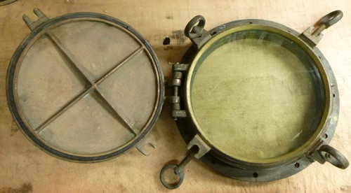 Nautical brass ship porthole - nautical,