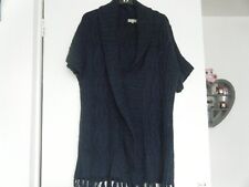 Soon Matalan Knitted Cardigan Cable Knit Navy Size 16  j3