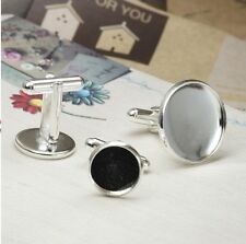 10PCS Silver Plate Cufflink