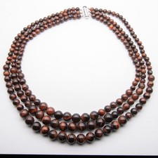 Vintage Red Tigers Eye Triple