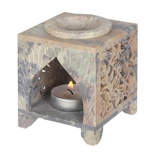 Moroccan soapstone oil burner - oil,